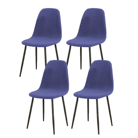 4Pcs Stretch Shell Chair Covers Water-Resistant Chair Seat Protector - Purple