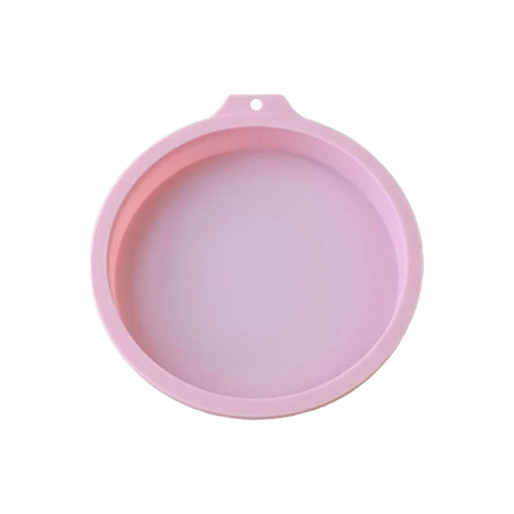 1Pc 6-Inch Round Silicone Cake Pan Non-Stick Silicone Baking Mold - Pink
