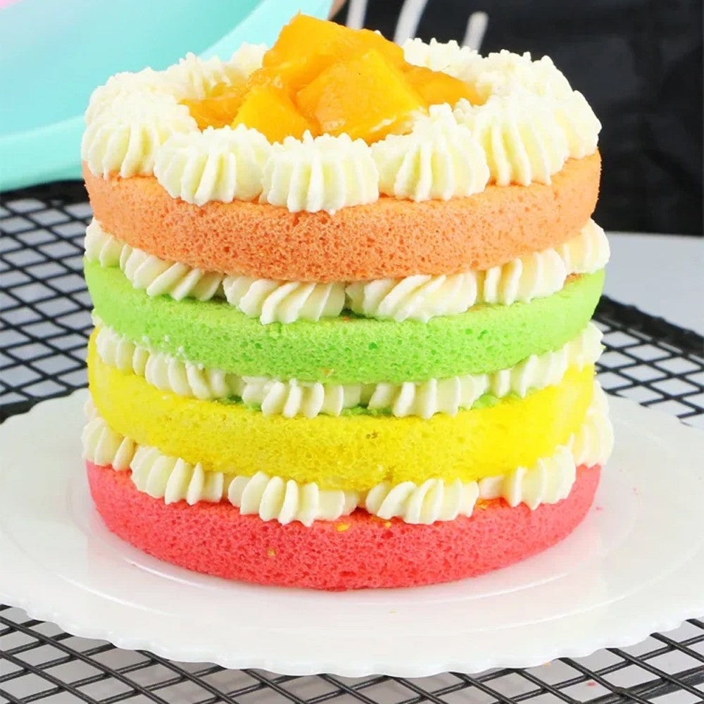 1Pc 6-Inch Round Silicone Cake Pan Non-Stick Silicone Baking Mold - Pink