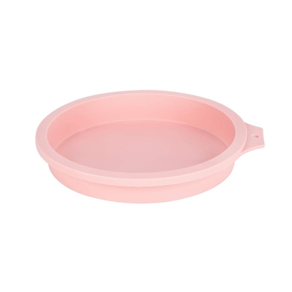 1Pc 6-Inch Round Silicone Cake Pan Non-Stick Silicone Baking Mold - Pink