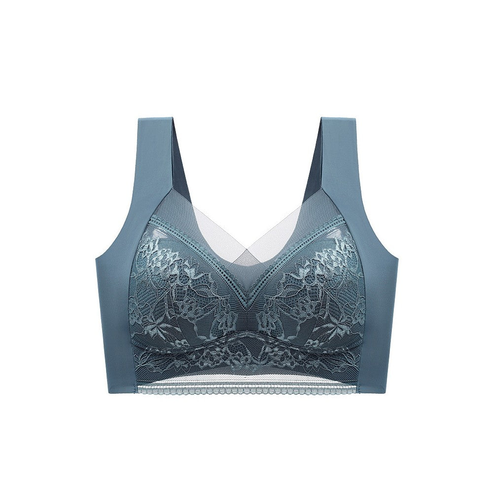 3Pcs Lace Seamless Wire Free Bra - 6XL Size