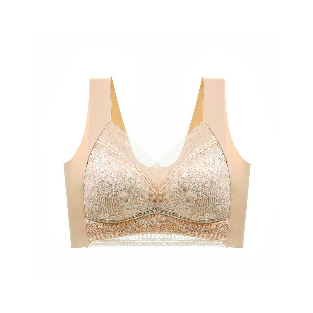 3Pcs Lace Seamless Wire Free Bra - 6XL Size