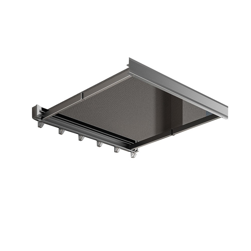 Wall Mounted Retractable Drying Rack Pull Out Laundry Rack with 6 Hooks - Grey