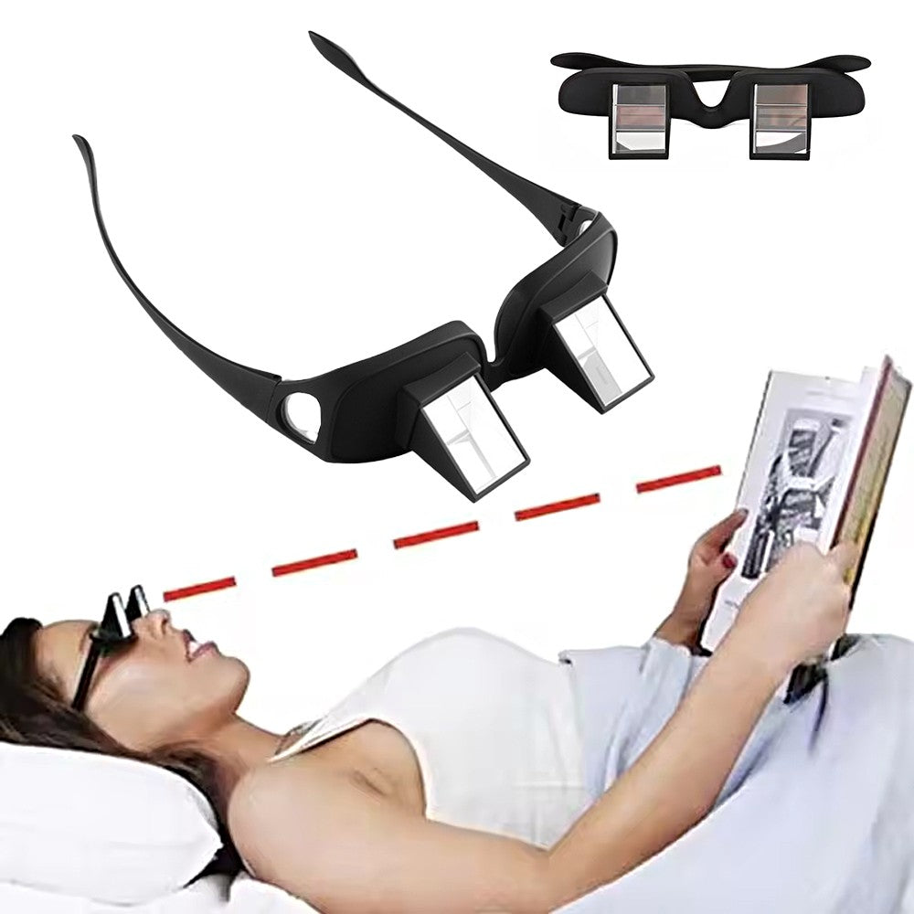 Lazy Reader Glasses Horizontal Reading Prism Spectacles for Laying Down Reading