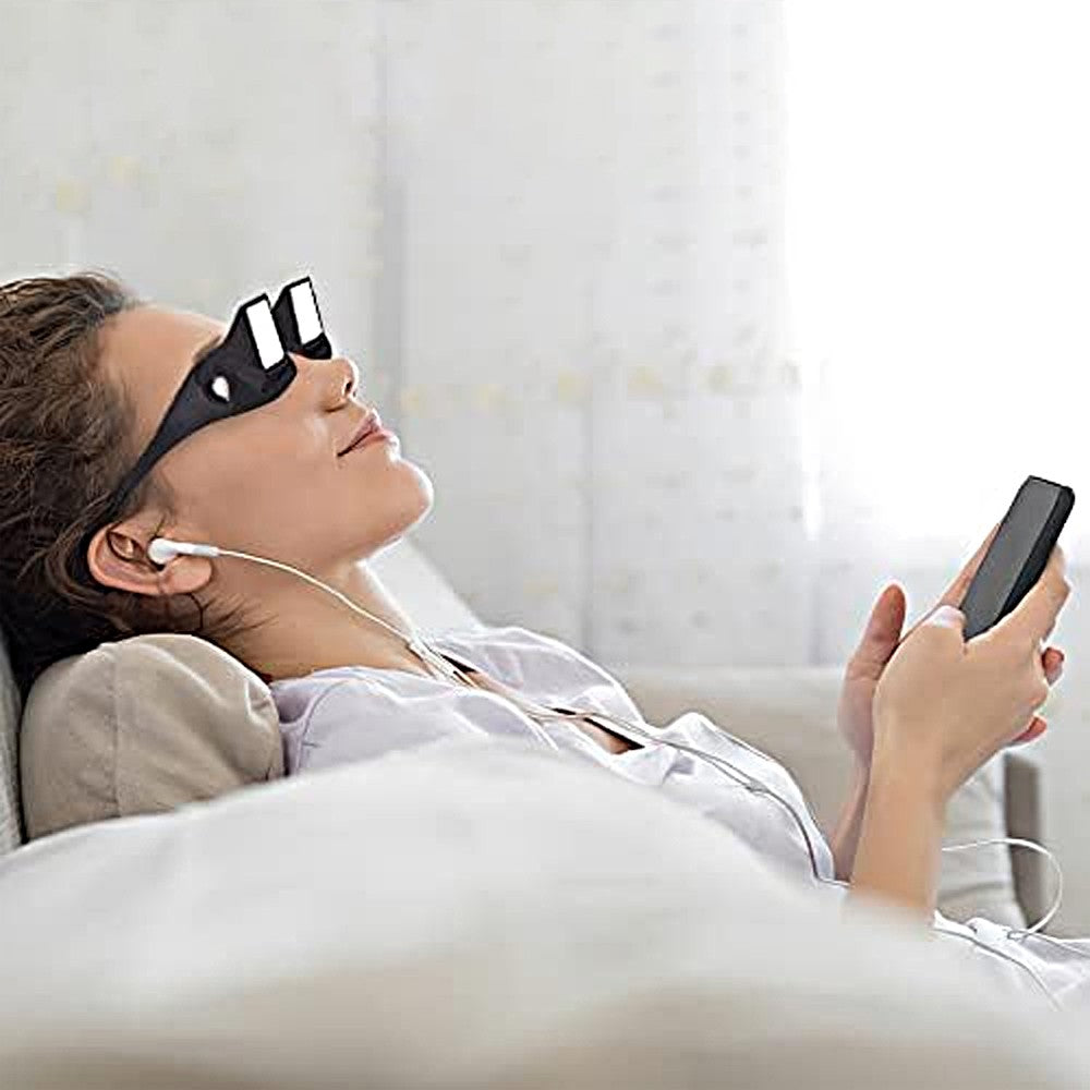 Lazy Reader Glasses Horizontal Reading Prism Spectacles for Laying Down Reading