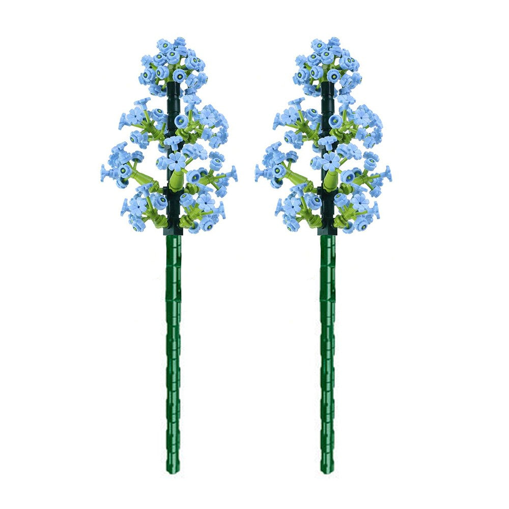 2 Sets of Flower Building Blocks Kit Home Decoration - Gypsophila Style