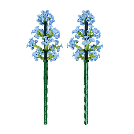 2 Sets of Flower Building Blocks Kit Home Decoration - Gypsophila Style
