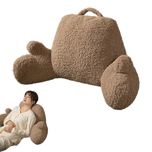 Bed Reading Pillow Backrest Pillow Lumbar Support Chair Cushion - Coffee