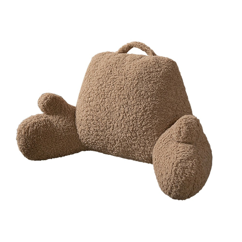 Bed Reading Pillow Backrest Pillow Lumbar Support Chair Cushion - Coffee