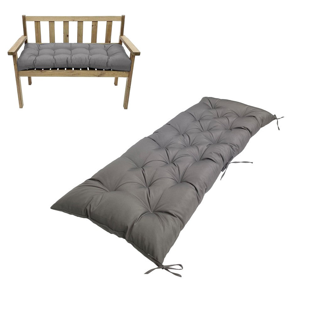 150x50cm Water-resistant Garden Bench Pad Swing Chair Cushion - Grey