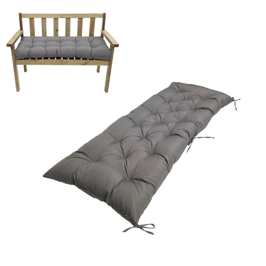 100x50cm Water-resistant Garden Bench Pad Swing Chair Cushion - Grey