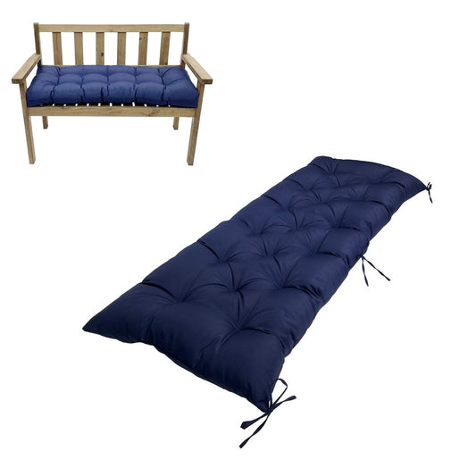 100x50cm Water-resistant Garden Bench Pad Swing Chair Cushion - Navy Blue