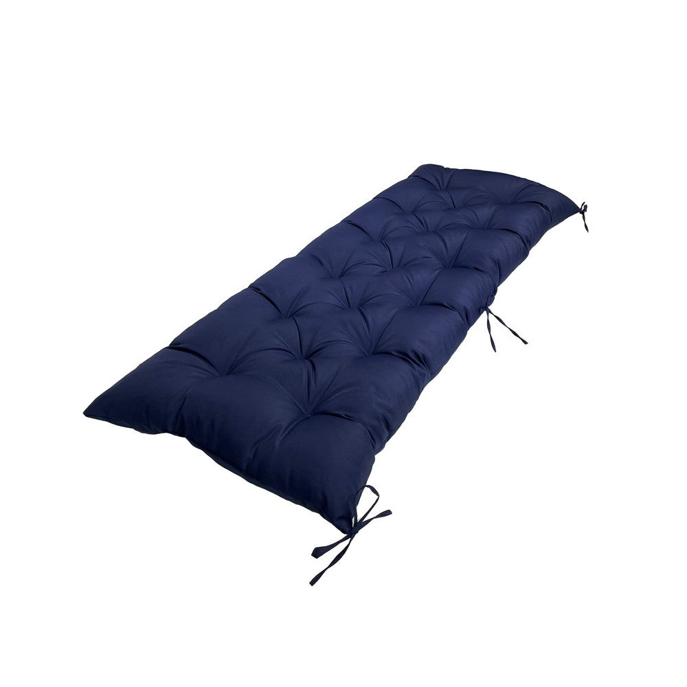 150x50cm Water-resistant Garden Bench Pad Swing Chair Cushion - Navy Blue