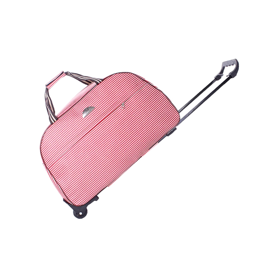 Travel 20 inch Cabin Wheeled Duffle Trolley Bag Handles Carry Bag - Red