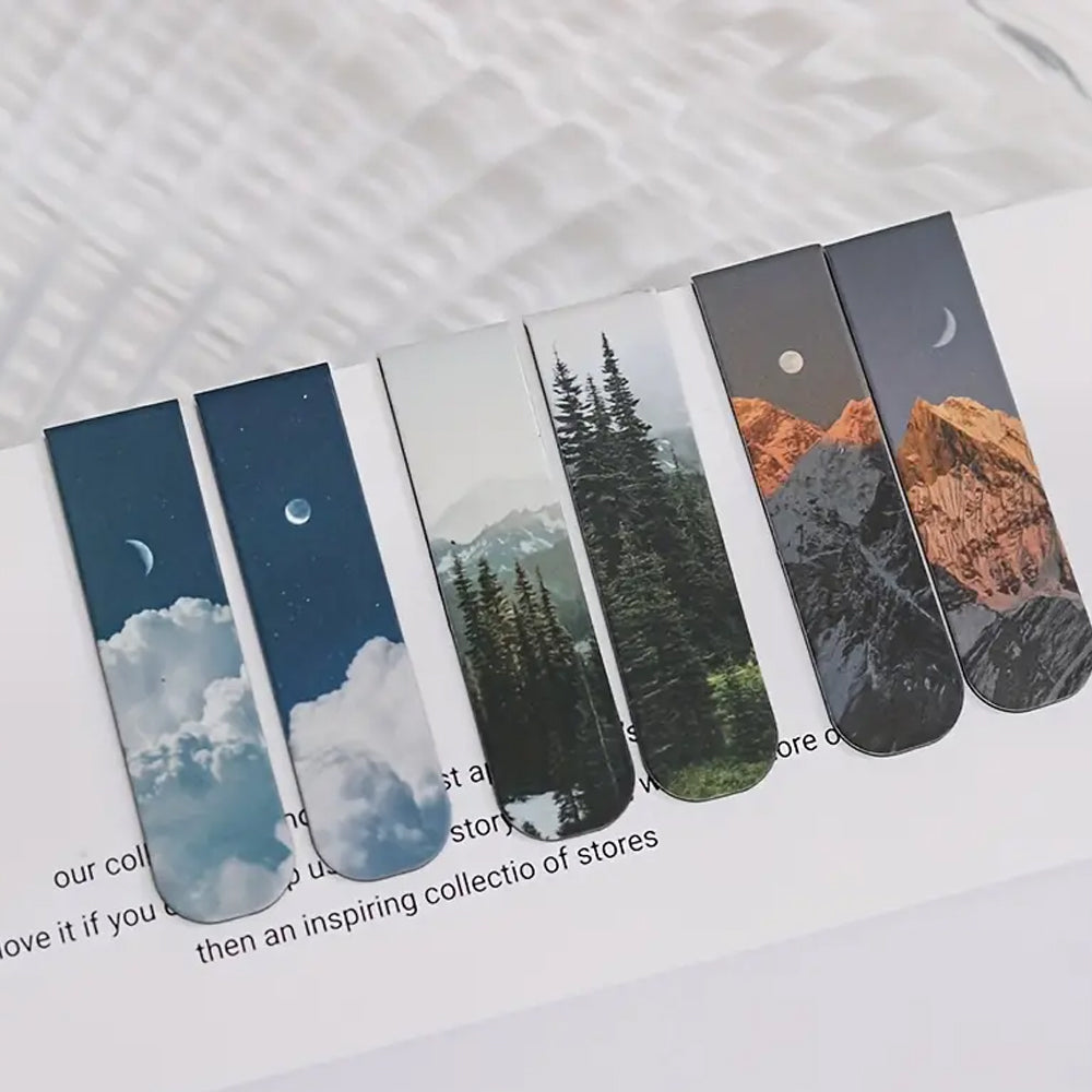 8Pcs Magnetic Bookmarks Page Markers Page Clip for Students Teachers