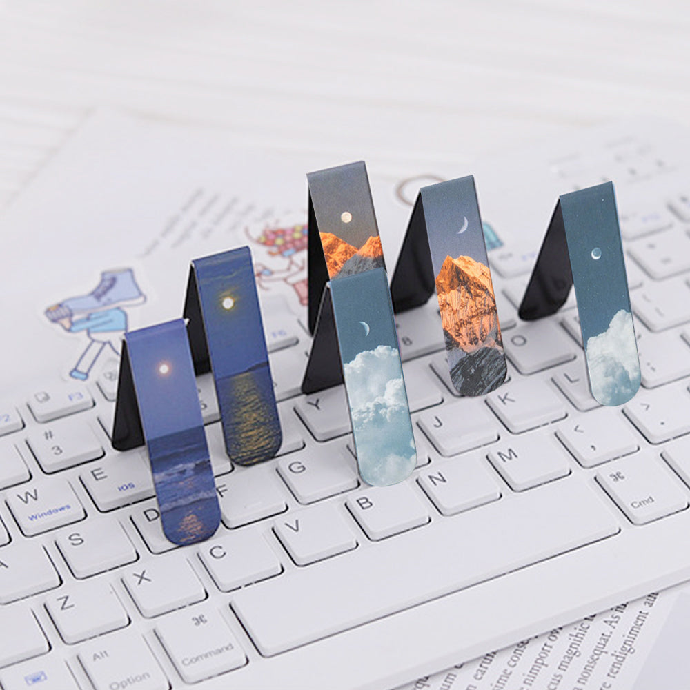 8Pcs Magnetic Bookmarks Page Markers Page Clip for Students Teachers