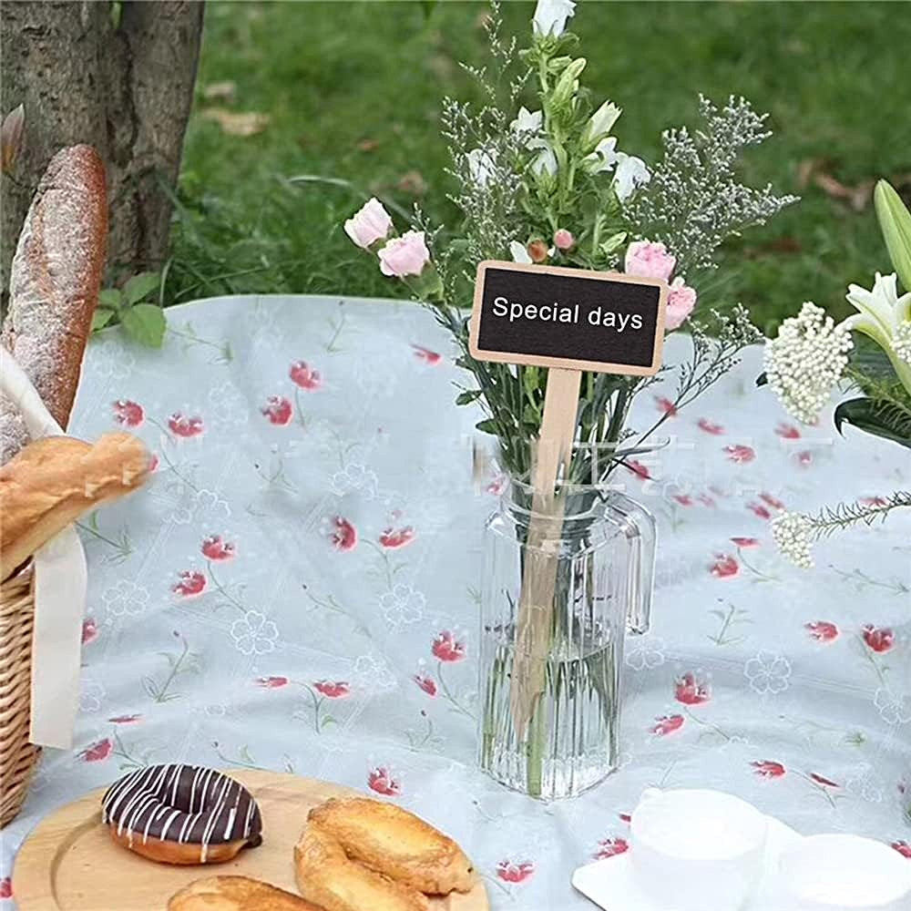 3-Piece Metal Flower Pot Set Herb Plant Planter with 10 Mini Chalkboard Stakes