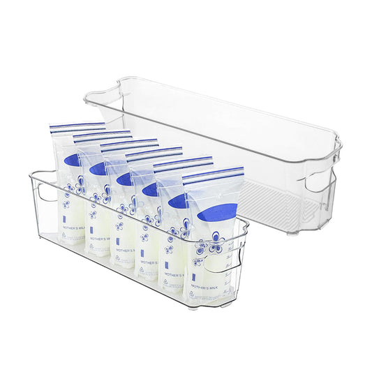 2Pcs Refrigerator Food Storage Box Fridge Organizer with Handle