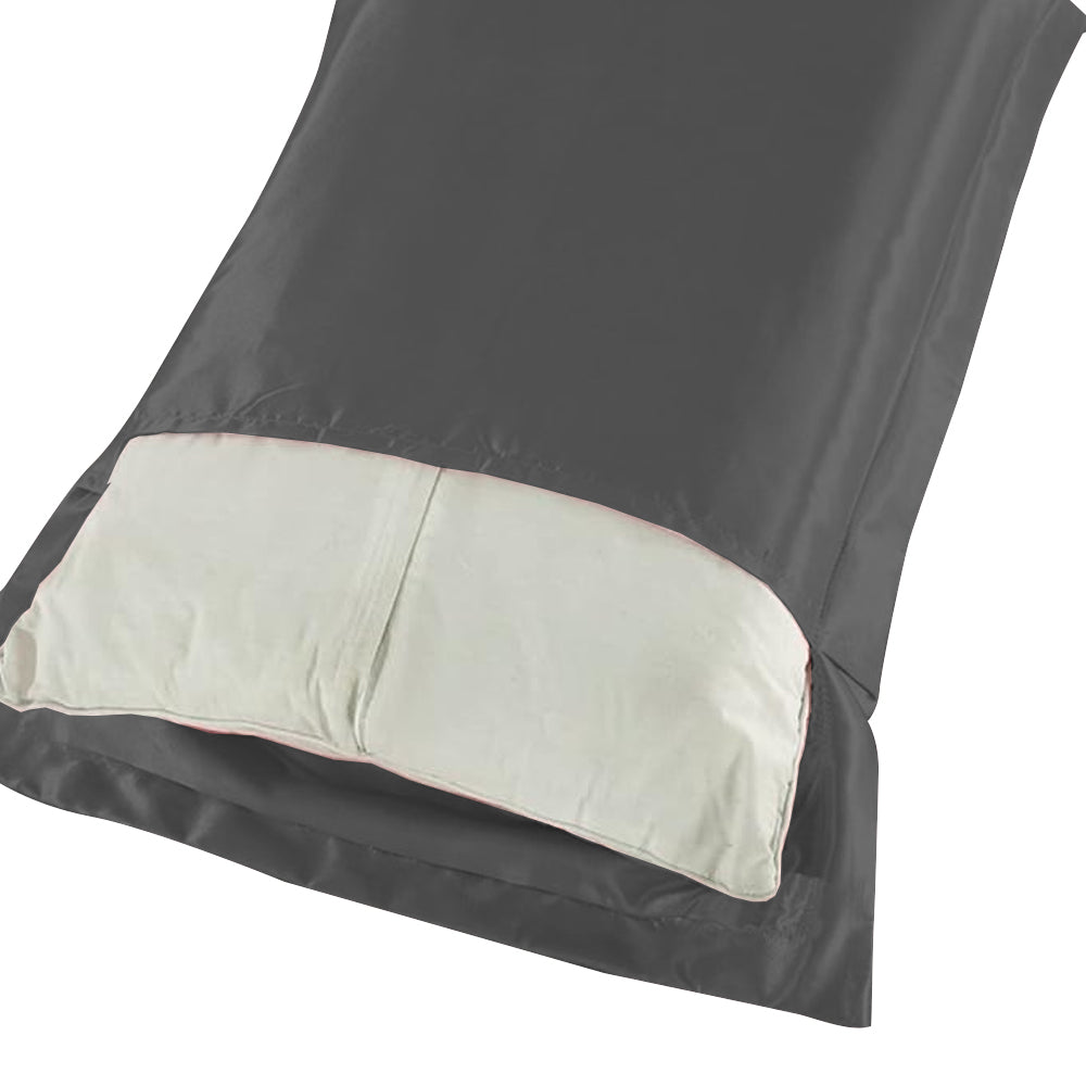 48x74cm Satin Pillowcase Solid Color Silk Soft Bedding Pillowcase - Black
