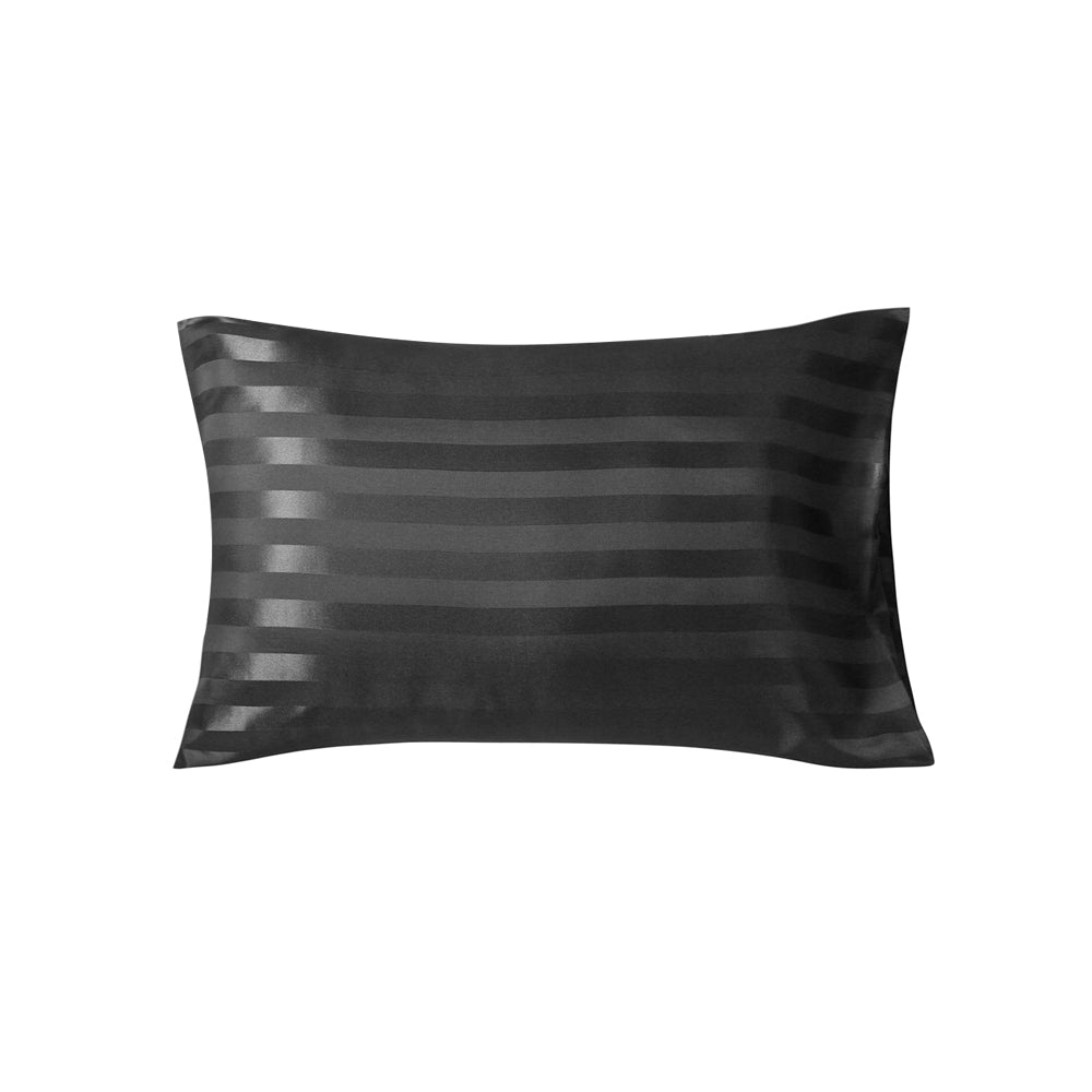 51x76cm Satin Pillowcase for Hair and Skin Envelope Closure Pillowcase - Black