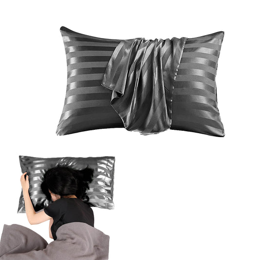 51x76cm Satin Pillowcase for Hair and Skin Envelope Closure Pillowcase - Grey