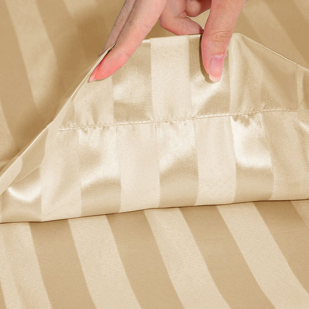 51x76cm Satin Pillowcase for Hair and Skin Envelope Closure Pillowcase - Khaki