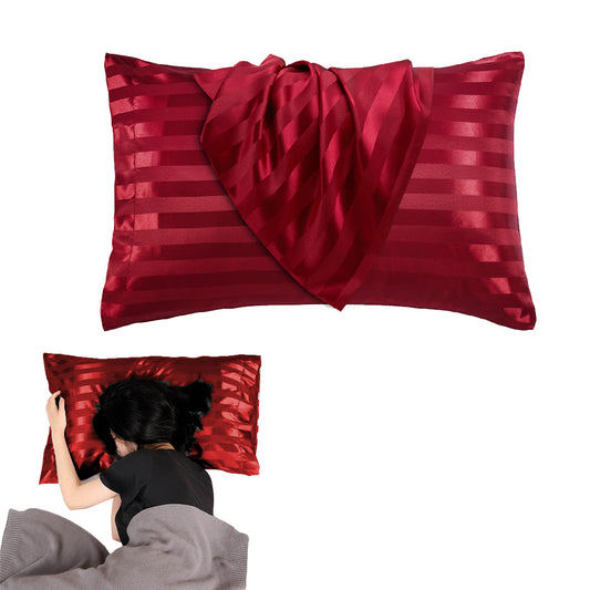 51x76cm Satin Pillowcase for Hair and Skin Envelope Closure Pillowcase - Red