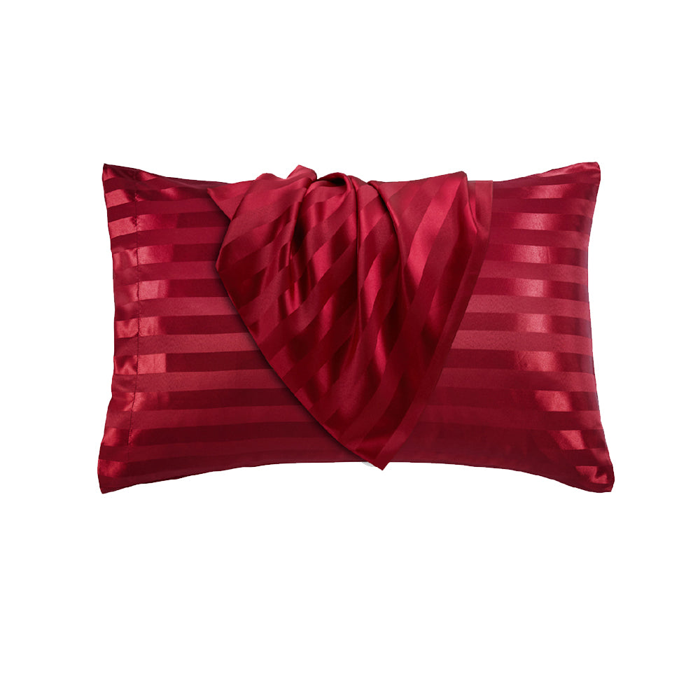51x76cm Satin Pillowcase for Hair and Skin Envelope Closure Pillowcase - Red