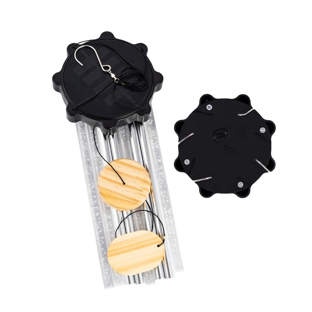 Solar LED Bubble Tube Wind Chime Colour Changing Light Hanging Outdoor Decor