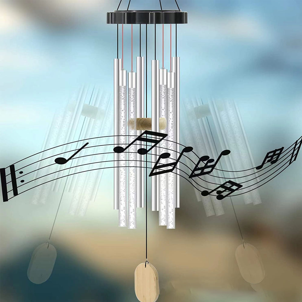 Solar LED Bubble Tube Wind Chime Colour Changing Light Hanging Outdoor Decor