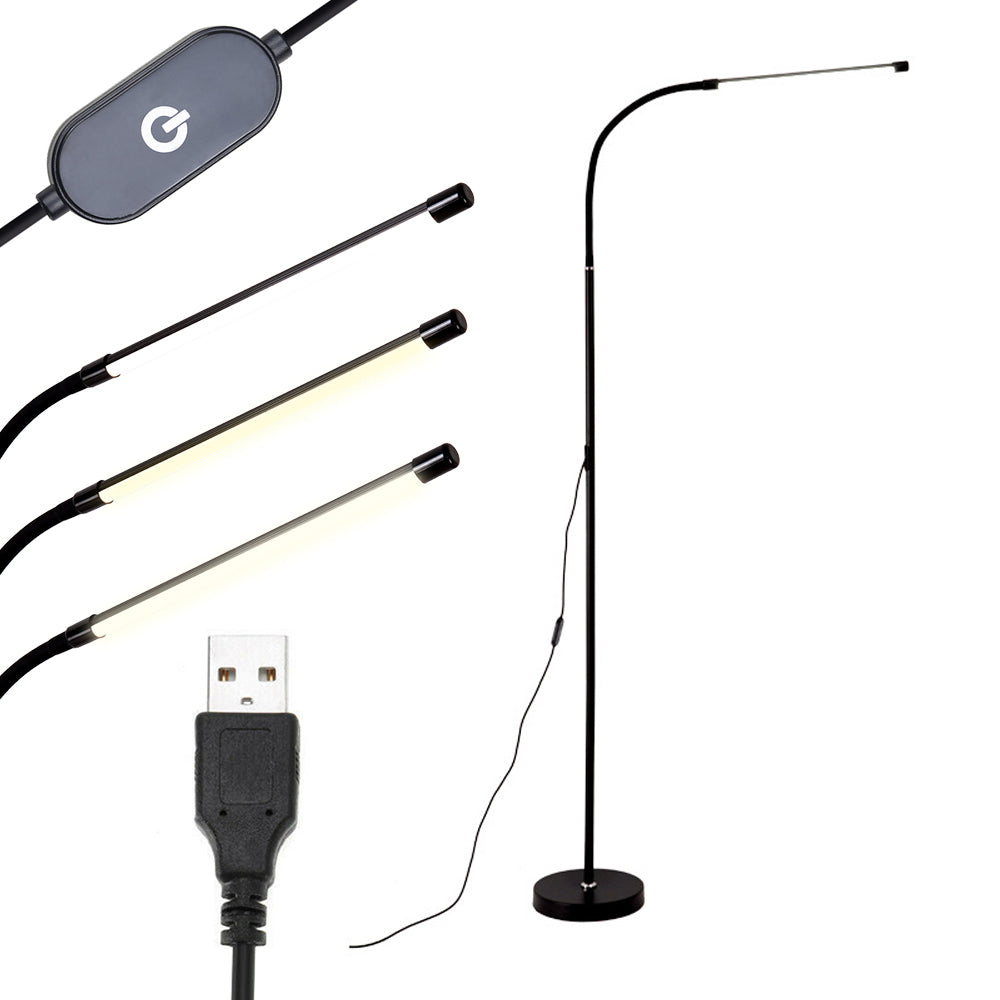 LED Floor Lamp Touch Control Reading Light with 3 Color Modes