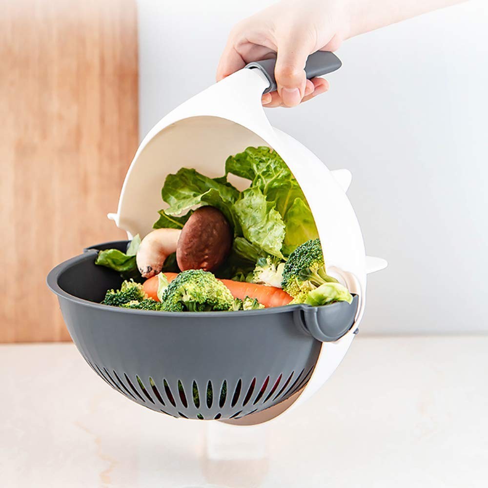 9-in-1 Kitchen Vegetable Cutter Tool with Drain Basket