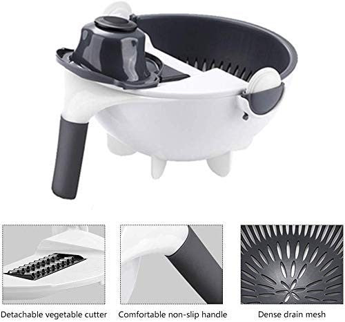 9-in-1 Kitchen Vegetable Cutter Tool with Drain Basket