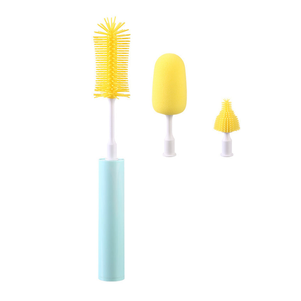3 in 1 Electric Bottle Brush Detachable Long-Handle Silicone Brush