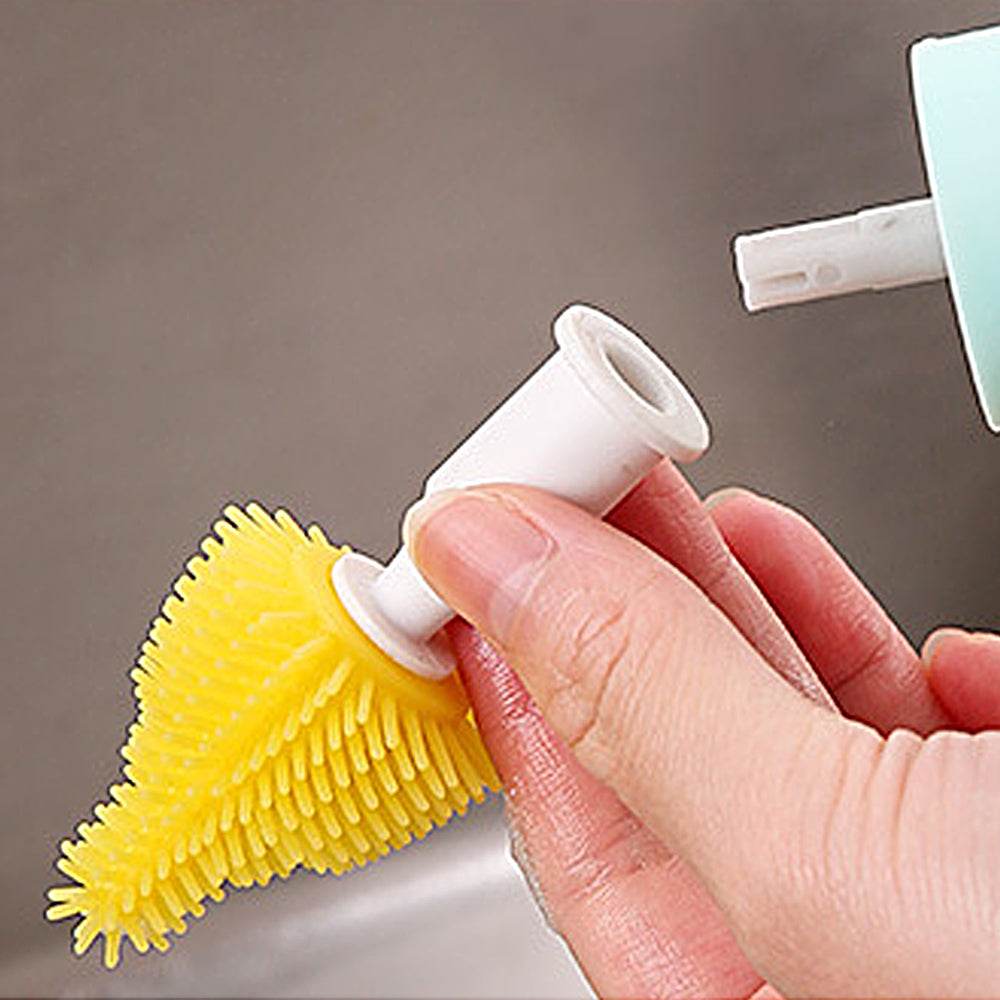 3 in 1 Electric Bottle Brush Detachable Long-Handle Silicone Brush