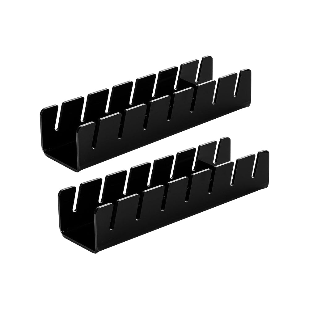 2Pcs Hat Stand for Baseball Cap Acrylic Hat Organizer for 14 Baseball Caps-Black