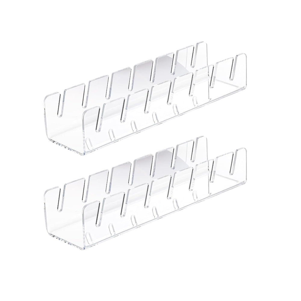 2Pcs Hat Stand for Baseball Cap Acrylic Hat Organizer for 14 Baseball Caps-Clear