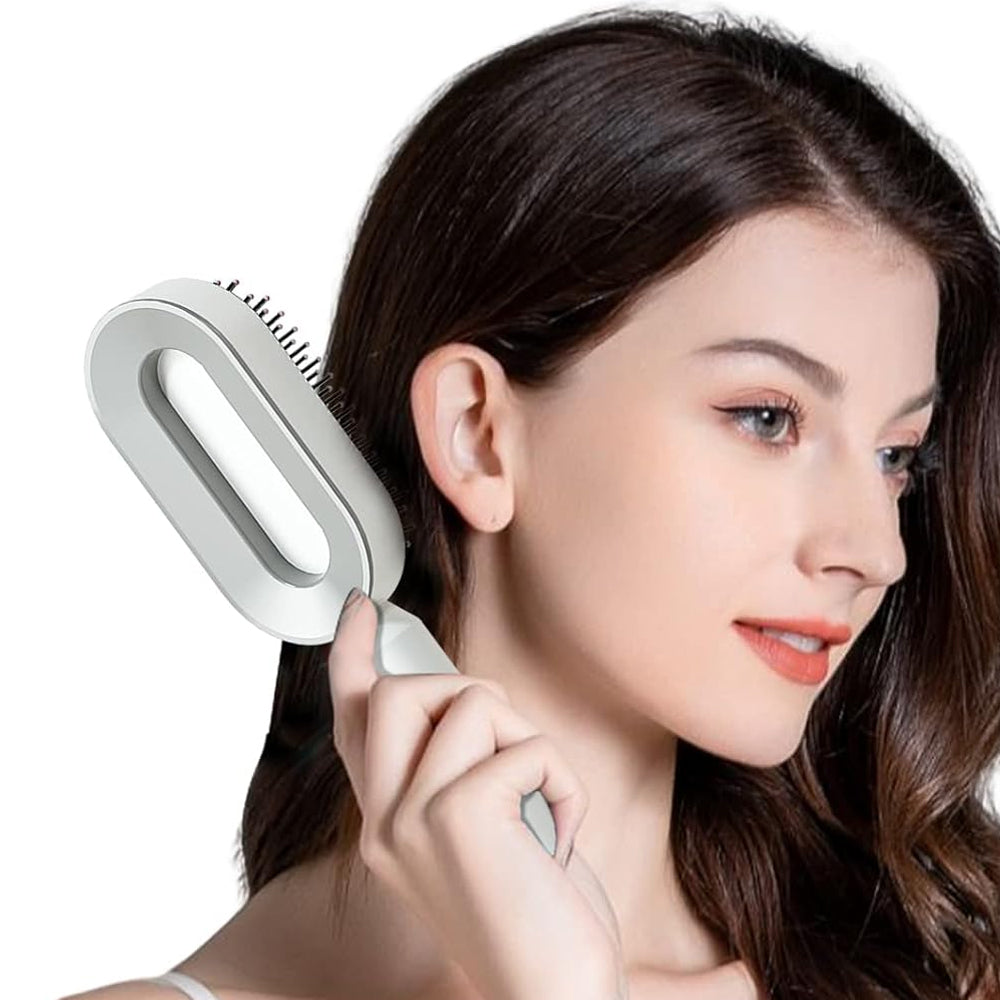 Self Cleaning Hair Brush for Women Cleaning Massage Hair Comb with Holder