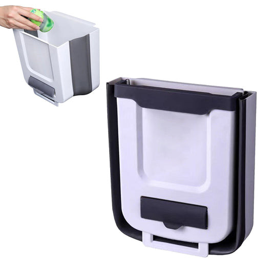 10L Hanging Kitchen Trash Can Foldable Waste Bin for Kitchen