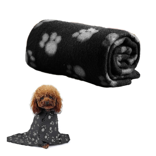 Cozy Soft Dog Pet Blanket for Couch Protection - Black