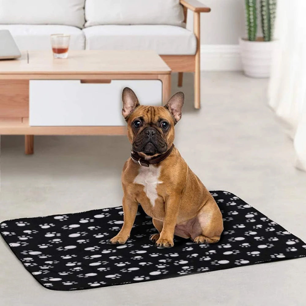 Cozy Soft Dog Pet Blanket for Couch Protection - Black