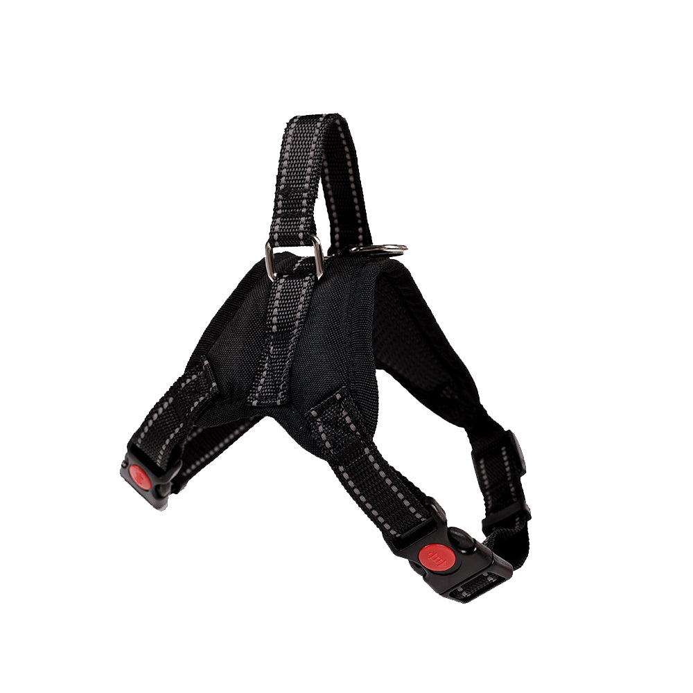 No-Pull Pet Dog Harness with Handle Adjustable Padded Vest - Black-M