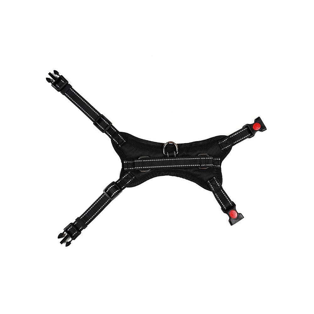 No-Pull Pet Dog Harness with Handle Adjustable Padded Vest - Black-S