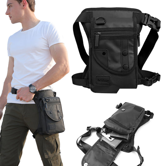 Multi-Functional Drop Legs Tactical Waist Bag Hip Drop Belt Waist Pack - Black