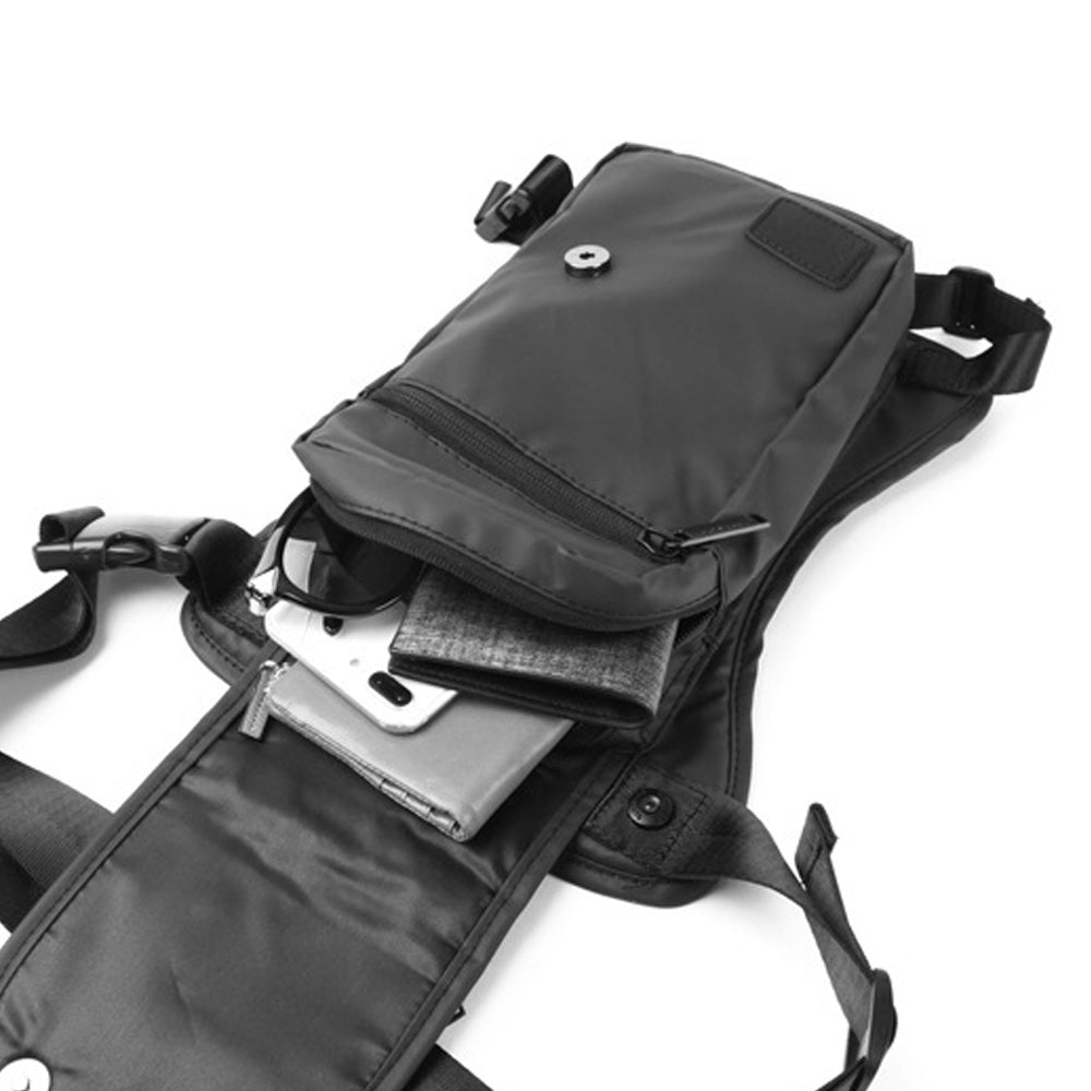 2Pcs Multi-Functional Drop Legs Tactical Waist Bag Hip Drop Belt Pack - Black