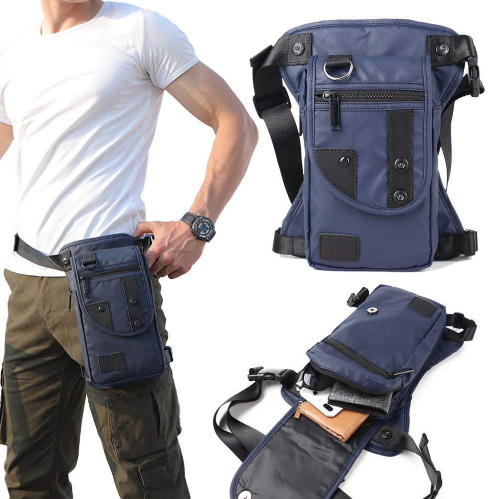 Multi-Functional Drop Legs Tactical Waist Bag Hip Drop Belt Waist Pack - Blue
