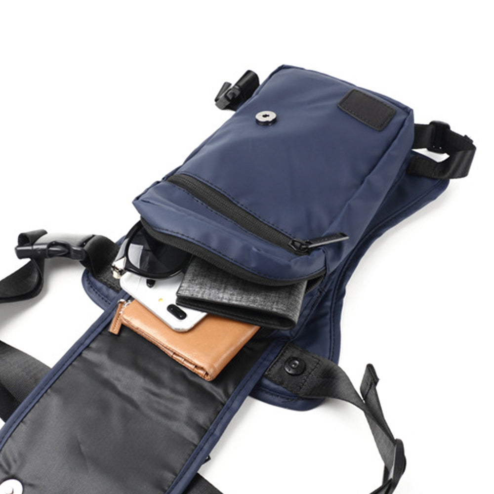 Multi-Functional Drop Legs Tactical Waist Bag Hip Drop Belt Waist Pack - Blue