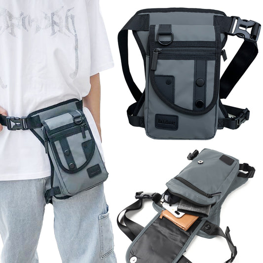 Multi-Functional Drop Legs Tactical Waist Bag Hip Drop Belt Waist Pack - Grey