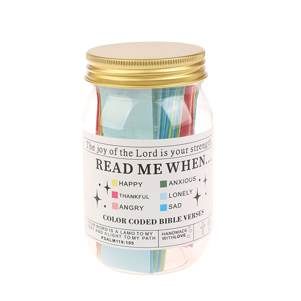 Inspirational Bible Verses Jar for Emotion and Feeling Scripture Glass Jar Craft