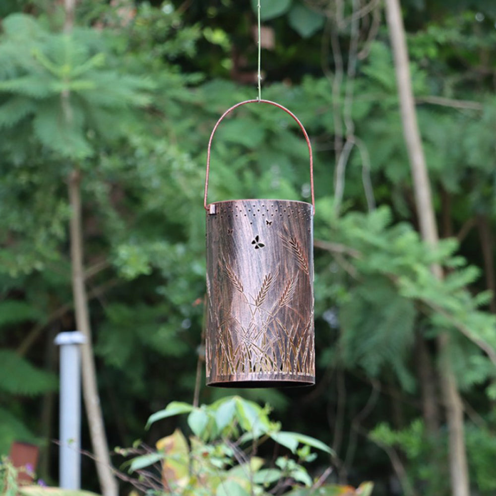 3D Dynamic Solar Lantern Ears Hollowed Out Outdoor Hanging Lantern Lights